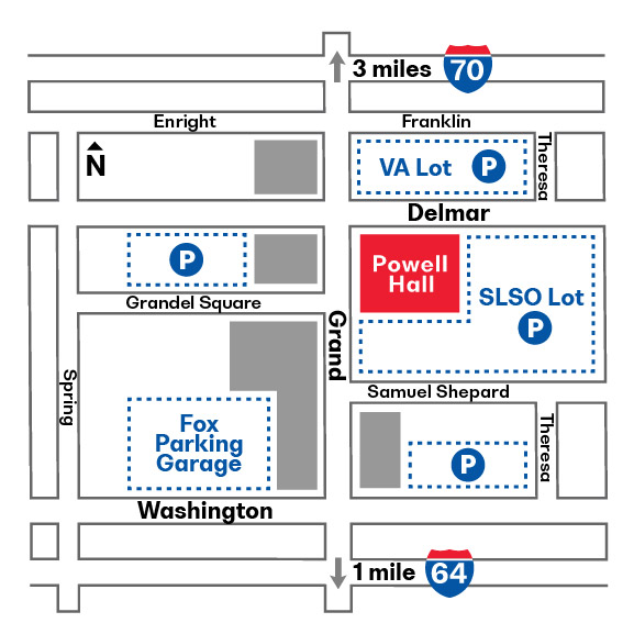 Powell Hall Parking map Powell Hall Parking map
