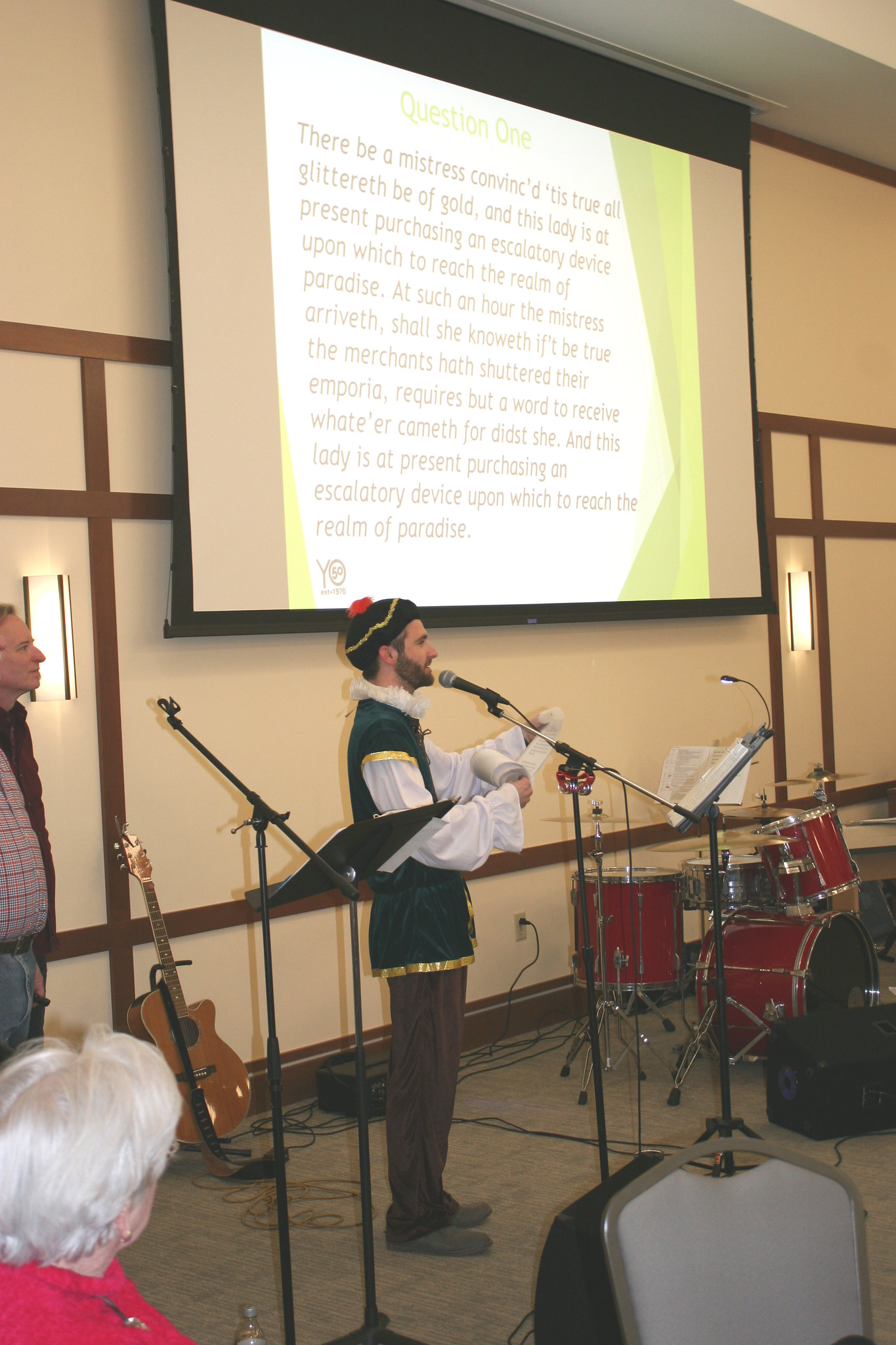 Shakespearian Host for Youth Orchestra Trivia Night